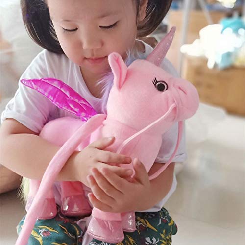 Aideal Peluche de unicornio eléctrico, juguete de que canta y camina, regalos de cumpleaños para niño y niña (rosa)