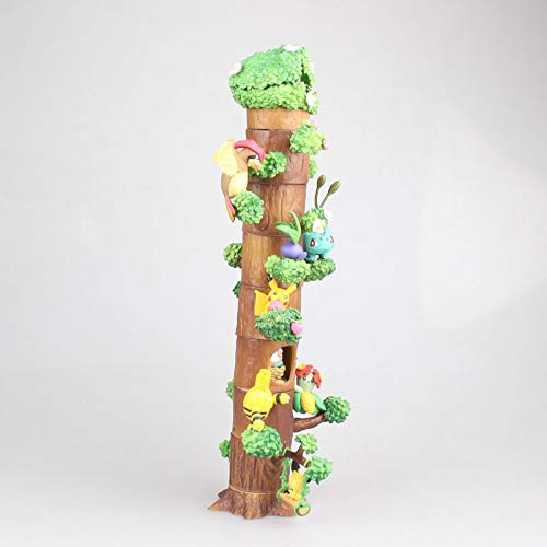 Akazan 33cm Juego Anime Pokémon Edición Bosque Jenga Tocón De Árbol Colocación Gratuita Figuras De Acción De PVC Juguetes Otaku Favorito Edición Limitada Modelo Estatua Estática Decoración Regalo