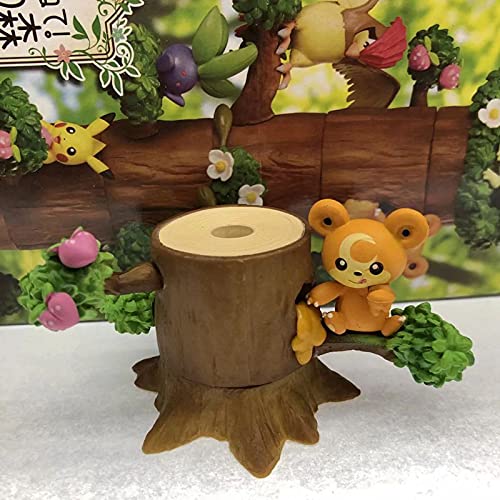 Akazan 33cm Juego Anime Pokémon Edición Bosque Jenga Tocón De Árbol Colocación Gratuita Figuras De Acción De PVC Juguetes Otaku Favorito Edición Limitada Modelo Estatua Estática Decoración Regalo