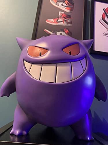 Akazan 38cm Japón Anime PVC Juego Decoración Regalo Pokemon 1: 1 Gengar Artesanía Tienda Muebles Figura Juguetes Otaku Favorito Edición Limitada Modelo Estatua Estática