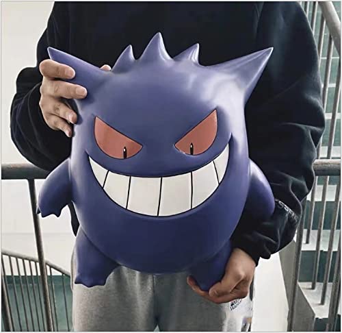 Akazan 38cm Japón Anime PVC Juego Decoración Regalo Pokemon 1: 1 Gengar Artesanía Tienda Muebles Figura Juguetes Otaku Favorito Edición Limitada Modelo Estatua Estática