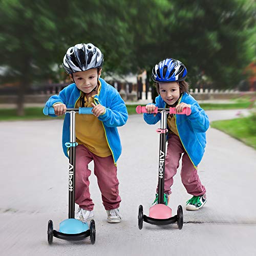 Albott Patinete 3 Ruedas Patinete Niño Scooter con 3 Ruedas Flash LED Patinete Niña con Luces Altura de Manillar Ajustable de 60CM a 77CM Ideal para Niños de 3-8 años