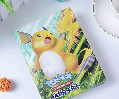 Album Pokemon, Álbum de Cartas Pokémon, Álbum Titular de Tarjetas Pokémon Carpeta Carpeta Libro 30 páginas 240 Tarjetas Capacidad (Raichu)