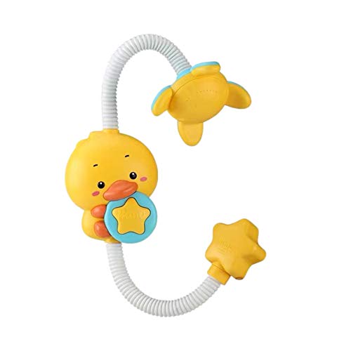 Alcachofa de ducha para niños, diseño de pato amarillo, para baño y ducha con aspersor ajustable, dos modos de pulverización, regalo para bebé de 0 a 3 años