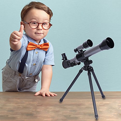 ALEENFOON Telescopios para niños, 20X-30X-40X, telescopio astronómico Ajustable para niños, Principiantes, astronomía, astronomía, con trípode, oculares brújula, Estrella buscador de Lentes