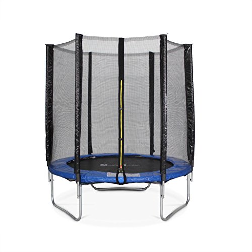 Alice's Garden Cama elástica 180 cm, Trampolín para niños, Azul, Altura de la Red de Seguridad 150 cm - Cassiope