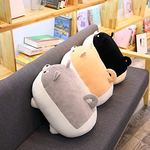 Almohada de Felpa para Perros Corgi, 40cm Kawaii Almohada de Dibujos Animados Cachorro Perro Shiba Inu muñeco de Peluche Gordo Shiba Inu Perro muñeco de Peluche Shiba Inu para niños, Marrón