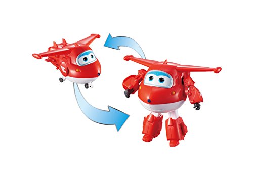 Alpha Animation & Toys- Transforming Super Wings YW710210 Transfoming Jett Plane, rojo, color blanco ( , color/modelo surtido