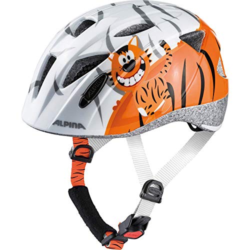 ALPINA XIMO Casco de Ciclismo, Unisex-Youth, White Little Tiger, 49-54