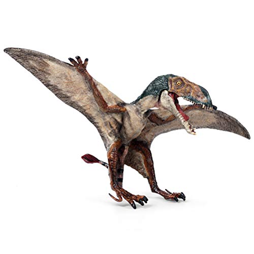 Amiispe Doble Ataque Pteranodon Kids New Jurassic Predator Carnívoro Boca Abierta Pterodactyl Sólido PVC Dinosaurio Modelo Figuras de acción Juguete