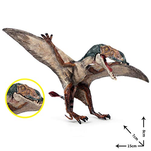 Amiispe Doble Ataque Pteranodon Kids New Jurassic Predator Carnívoro Boca Abierta Pterodactyl Sólido PVC Dinosaurio Modelo Figuras de acción Juguete