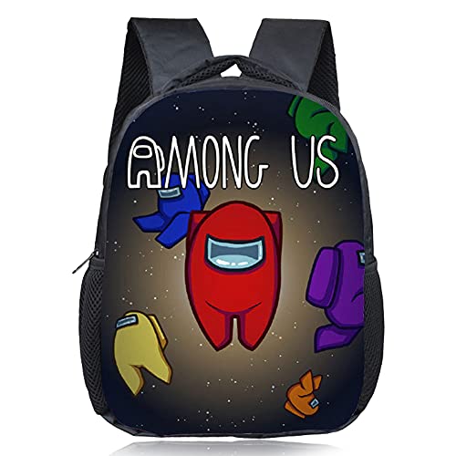 Among us Mochila Estudiante, Hilloly Among Us Juegos Mochila Escolar Mochila, Juego Among Us Bolsas Escolares de Impresión 3D Bolsa, Juego Mochilas Escolares Juveniles Bolsillo Regalos para Niños