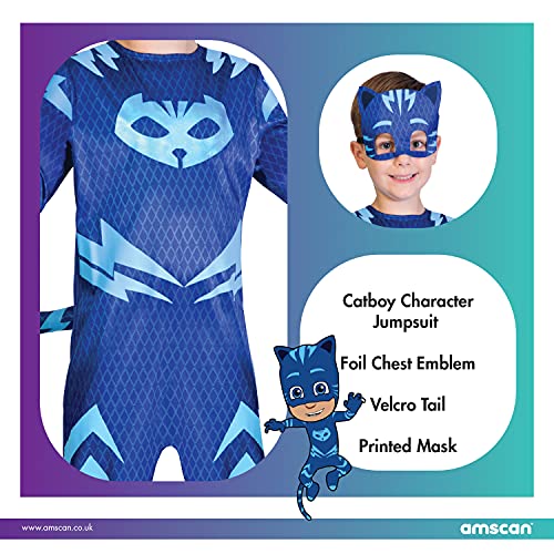 Amscan PJMasks 9902952 - Disfraz de Gatuno, color azul