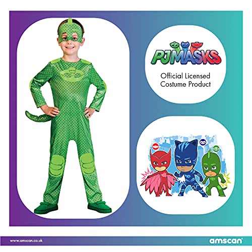 amscan – PJMASQUES GLUGLU-Gekko – Disfraz infantil – Verde – 2-3 años 9902955