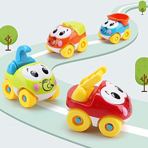 Amy&Benton Juguete De Coches para bebé 1 2 3 años, 8PCS Vehículos De Camiones para niños y niñas de Infantiles