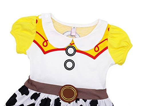 AmzBarley Disfraz Princesa Vestido Jessie Traje Niñas Navidad Fiesta Boda Bautizo Baile Falda Niña Costume Cumpleaños Halloween Cosplay Carnaval 5-6 Años