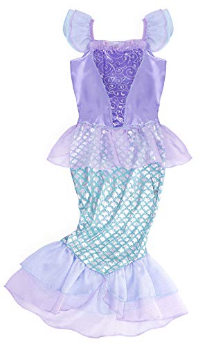 AmzBarley Disfraz sSirenita Niña Boda Fiesta Princesa Sirena Vestido Ropa Niña Cumpleaños Accesorios Cosplay Halloween Navidad Carnaval Bautizo 5-6 Años