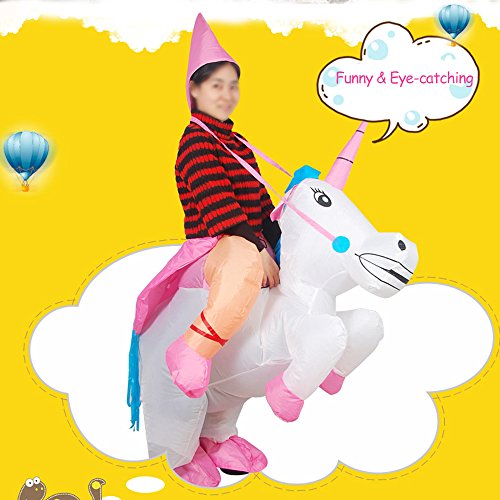 An-self Disfraces Inflable De Unicornio Traje De Cosplay Fiesta,para Adulto 1.6m-1.8m