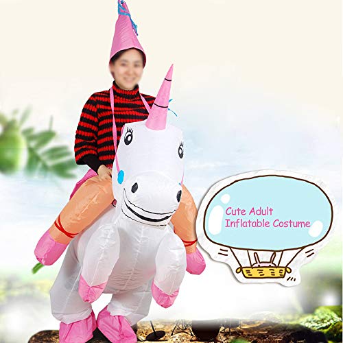 An-self Disfraces Inflable De Unicornio Traje De Cosplay Fiesta,para Adulto 1.6m-1.8m