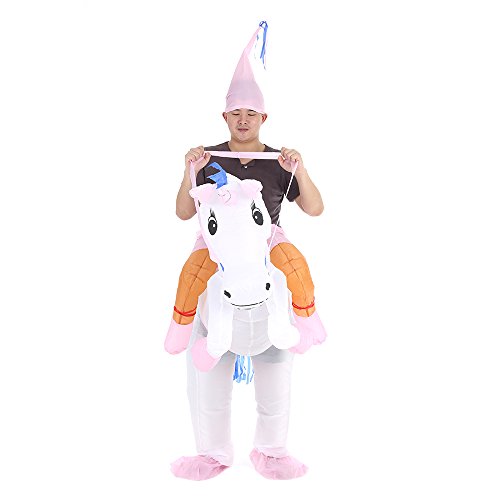 An-self Disfraces Inflable De Unicornio Traje De Cosplay Fiesta,para Adulto 1.6m-1.8m