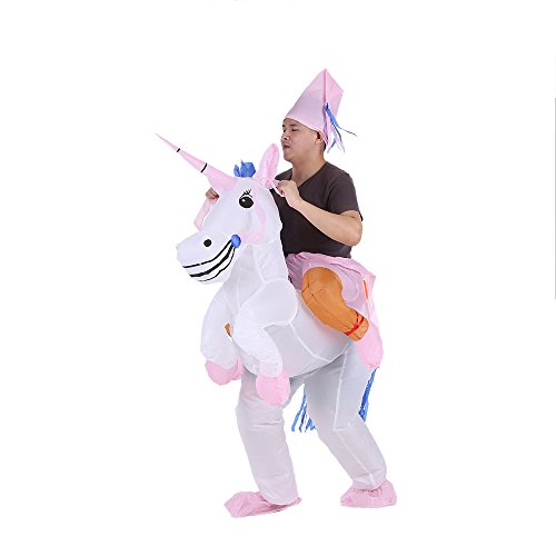 An-self Disfraces Inflable De Unicornio Traje De Cosplay Fiesta,para Adulto 1.6m-1.8m