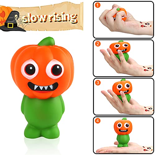 ANGELEMM 6 Pcs Halloween Squishy Gigante Kawaii Juguetes Descompresión Pack Squishies Baratos Slow Rising Squishes Estrés Alivio Suave Juguete Antiestres Squeeze para Niños