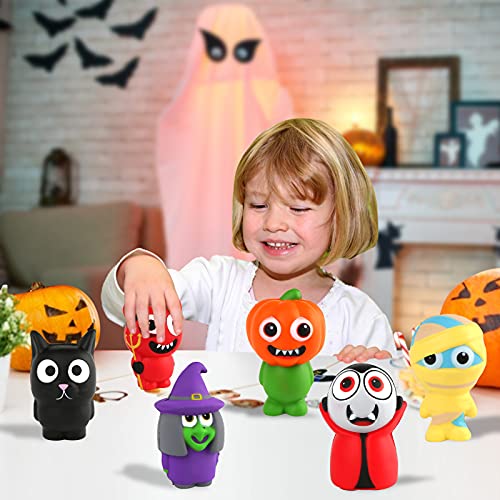 ANGELEMM 6 Pcs Halloween Squishy Gigante Kawaii Juguetes Descompresión Pack Squishies Baratos Slow Rising Squishes Estrés Alivio Suave Juguete Antiestres Squeeze para Niños