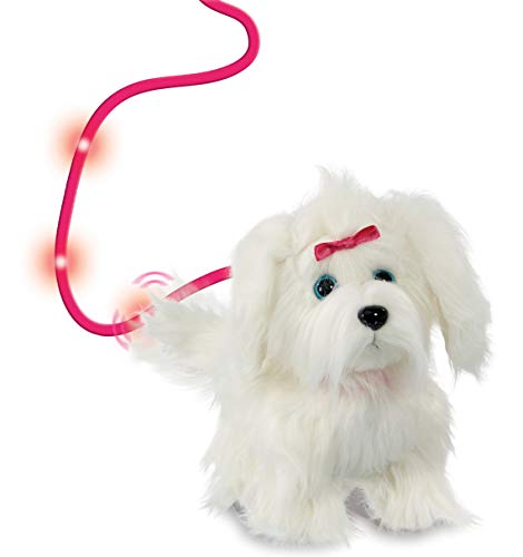 Animagic-256606 Fluffy Perro, Felpa Funcional, color blanco (256606) , color/modelo surtido