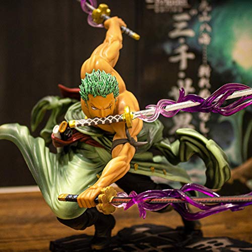 Anime Heroes, One Piece Figura de Anime Heroes 15cm Roronoa Zoro Anime Figura Three Thousand Worlds Figurine Decoration Ornaments Collectibles Toy Animations Modelo de Personaje