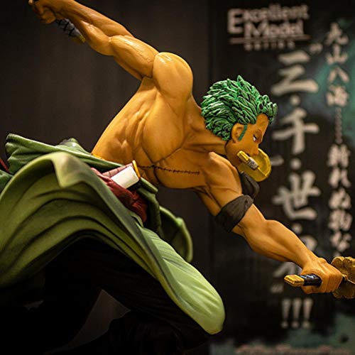 Anime Heroes, One Piece Figura de Anime Heroes 15cm Roronoa Zoro Anime Figura Three Thousand Worlds Figurine Decoration Ornaments Collectibles Toy Animations Modelo de Personaje