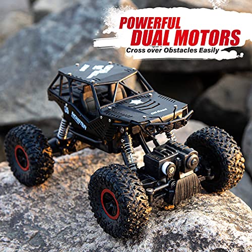 Antaprcis 1:14 Coche Teledirigido, 4WD Off-Road RC Coche, 2.4GHz Crawler de Control Remoto Juguete con 2 Baterías Recargables, Regalo para Niños