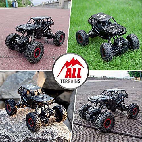 Antaprcis 1:14 Coche Teledirigido, 4WD Off-Road RC Coche, 2.4GHz Crawler de Control Remoto Juguete con 2 Baterías Recargables, Regalo para Niños