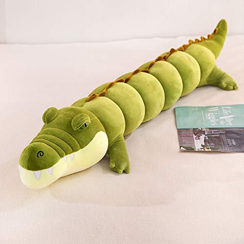 Anyinghh 80/100/120 cm Juguete de Peluche de cocodrilo Grande muñeca de Oruga de Gran tamaño muñeca Linda Almohada para Dormir Almohada de Tira Larga Cama de muñeca 100 cm Verde Hierba para niños