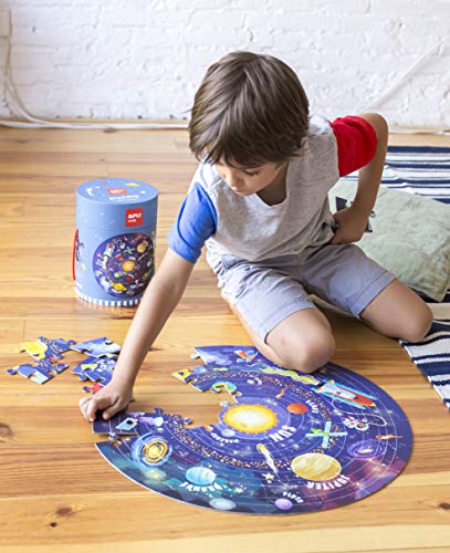 APLI Kids- Sistema Solar Puzle Circular, 48 Piezas, Multicolor (18200)