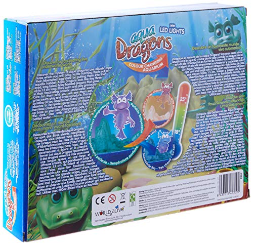 Aqua Dragons- Deluxe Colour Changing Juguete, Color azul (WORLD ALIVE 7002)