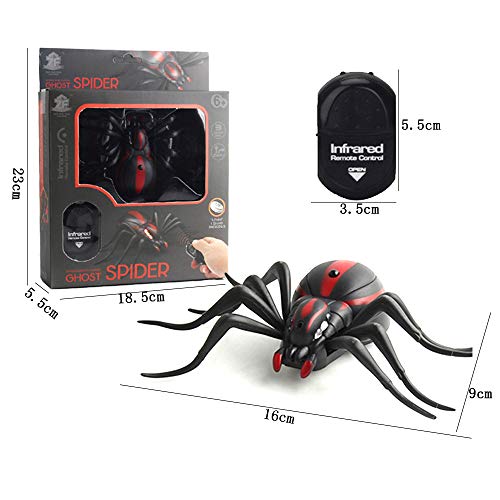 Araña de Control Remoto,Araña Animal de Alta Simulación Control Remoto por Infrarrojos Regalo de Juguete para Niños,Adecuado para para Fiesta Halloween Navidad