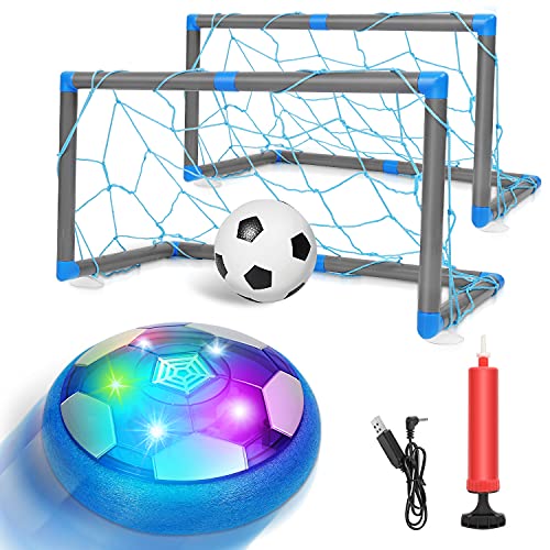 ARANEE Air Power Soccer, Recargable Pelota Futbol con Protectores de Espuma Suave y Luces LED Juguete Balón de Fútbol Flotant para Niños Niñas Regalos Cumpleaños