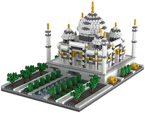 Architecture Taj Mahal Building Block, 2169 Piezas Nano Microblocks India LandmarkModular Street View Series Set de construcción, no Compatible con Lego (Taj Mahal India)