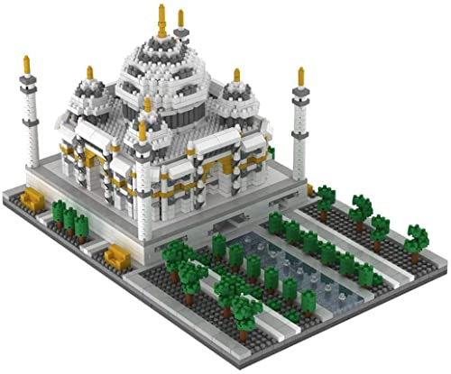 Architecture Taj Mahal Building Block, 2169 Piezas Nano Microblocks India LandmarkModular Street View Series Set de construcción, no Compatible con Lego (Taj Mahal India)