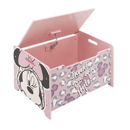 ARDITEX WD12894 Banco Juguetero de Madera de 62.5x40x37cm de Disney-Minnie