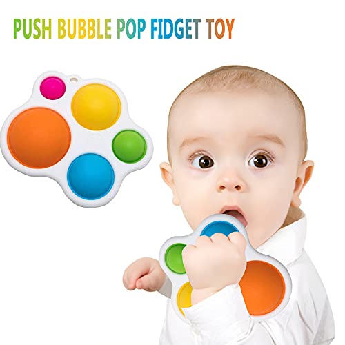 ariel-gxr Paquetes de Juguetes Fidget, Alivio del estrés Juguetes sensoriales Fidget Baratos Set Push Bubbles Juguetes Simples para hoyuelos para niños, bebés, niños y Adultos