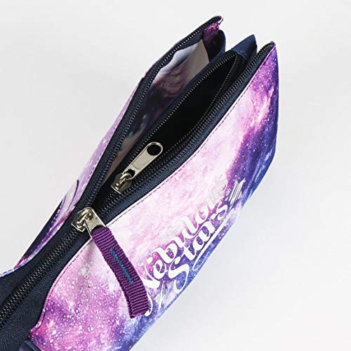 ARTESANIA Estuche/PORTATODO Plano 3 Compartimentos Nebulous, 22 cm, Morado