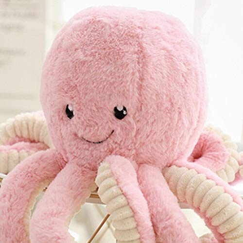 Asdomo - Pulpo de peluche, bonito animal marino de peluche, juguete marino de peluche de 40 cm, Algodón PP., Rosa, Pink 40cm/15.75inch（height）