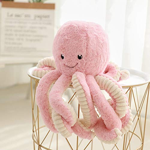 Asdomo - Pulpo de peluche, bonito animal marino de peluche, juguete marino de peluche de 40 cm, Algodón PP., Rosa, Pink 40cm/15.75inch（height）