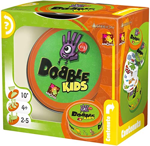 Asmodee – Dobble Kids – Juego de cartas, edición en italiano (8231) - Idioma Italiano