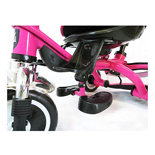 ATAA Baby Triciclo evolutivo 5 en 1 - Rosa - Asiento Giratorio 360º - Ruedas eva antipinchazos y ultrasilenciosas