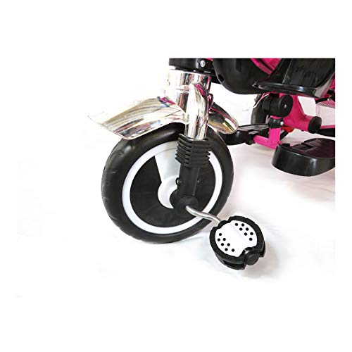 ATAA Baby Triciclo evolutivo 5 en 1 - Rosa - Asiento Giratorio 360º - Ruedas eva antipinchazos y ultrasilenciosas