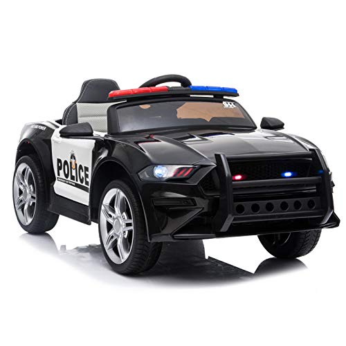 ATAA Coche de policía Coche eléctrico Infantil con Luces y Sonidos de Sirena