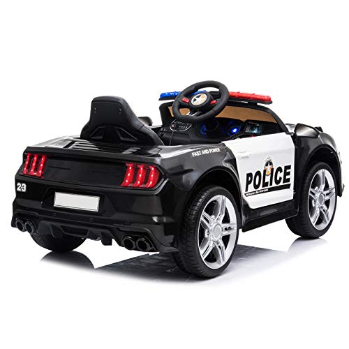 ATAA Coche de policía Coche eléctrico Infantil con Luces y Sonidos de Sirena