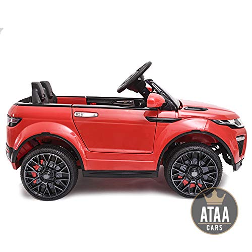 ATAA Coche eléctrico para niños con Mando Range Rapid 12v con Mando Estilo evoque - Rojo